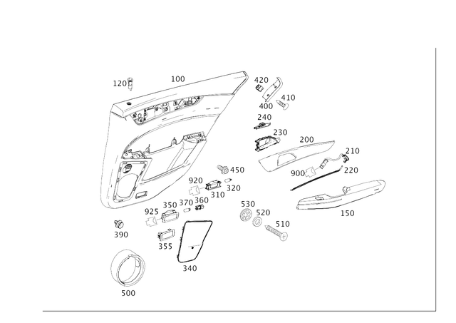 2187302000 - Rear Doors: Trim Strip for Mercedes-Benz Image image