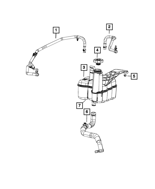 68370065AA - Cooling: Coolant Bottle Supply Hose for Mopar Image