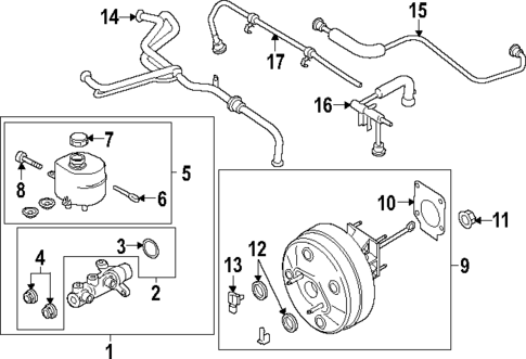 Master Cylinder - Components On Dash Panel for 2025 Ford F-350 Super Duty #3