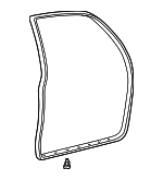 6787233070 - Body: Door Weather-strip for Lexus: ES300, ES330 Image