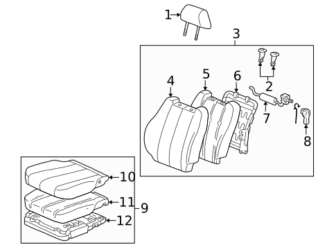 Front Seat Components for 2000 Toyota Solara #1