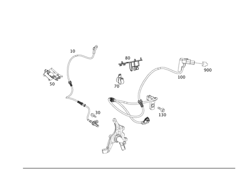 Front Axle Wiring for 2014 Mercedes-Benz E 63 AMG&reg; #0