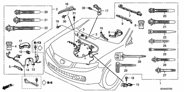 Engine Wire Harness for 2008 Acura TSX #0