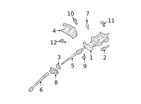 Steering Column Assembly for 2008 Ford Expedition #0