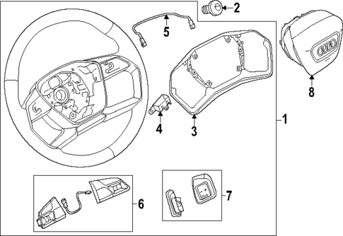 Steering Wheel & Trim for 2025 Audi Q6 e-tron #1