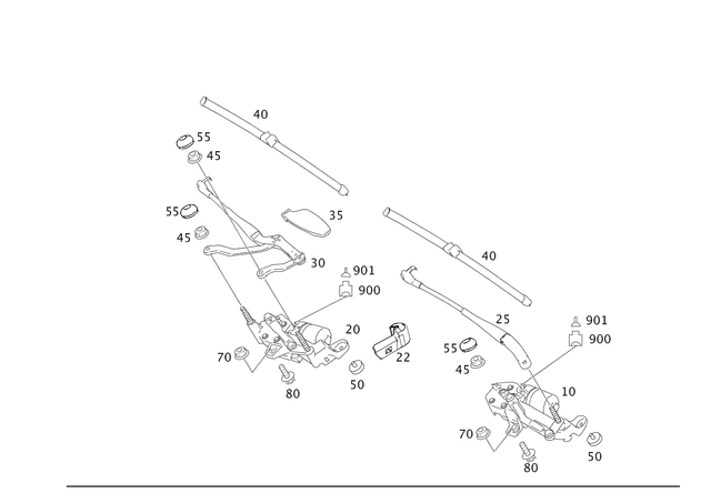221820464265 - Electrical System: Wiper Motor for Mercedes-Benz Image image
