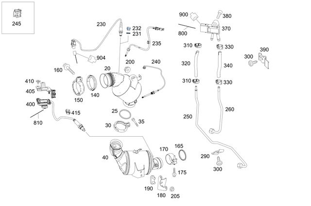 2044902892 - : Diesel Filter System for Mercedes-Benz Image