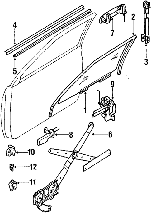 Front Door for 1988 Subaru Justy #1