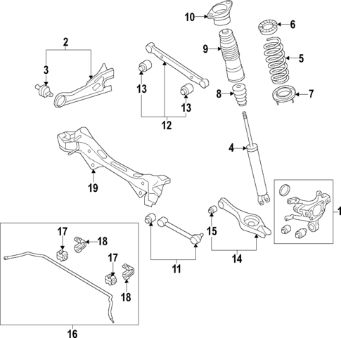 Rear Suspension for 2014 Kia Cadenza #0