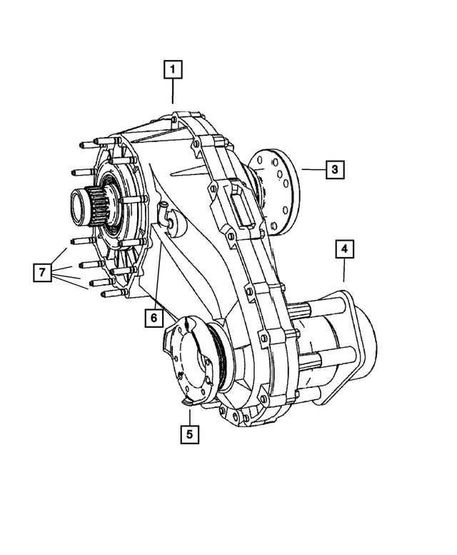 5143735AB - Transfer Case Model 140 [DHZ]: Driveshaft Yoke Flange for Mopar Image image