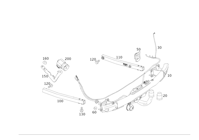 2075409206 - Trailer Coupling: Electrical Wiring Harness for Mercedes-Benz Image image