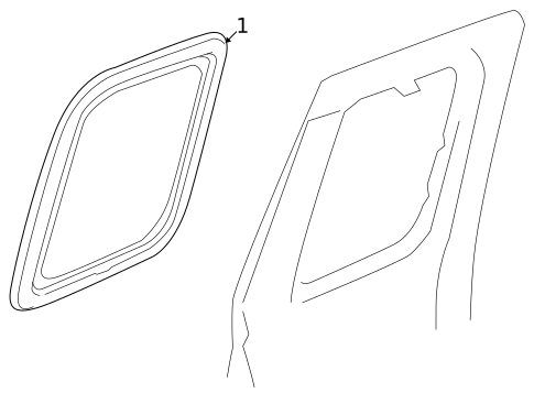 Glass - Rear Door for 2006 Isuzu i-280 #0