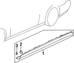 71800S30J00ZR - : Rocker Molding for Honda: Prelude Image