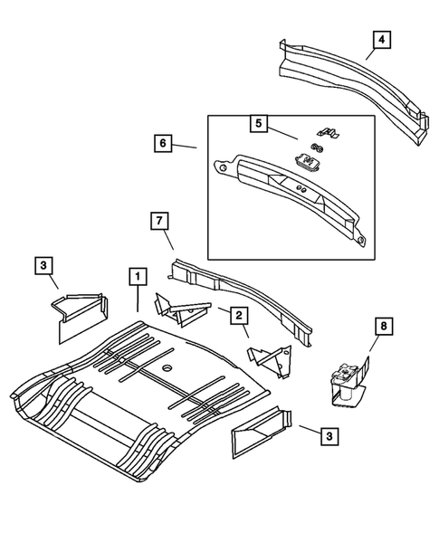 Floor Pans for 2007 Chrysler Pacifica #2