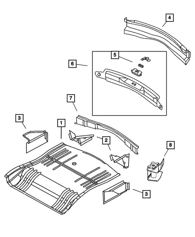 « 4674669 – Body Sheet Metal Except Doors : Vertenelle Plaque pour Mopar Image »