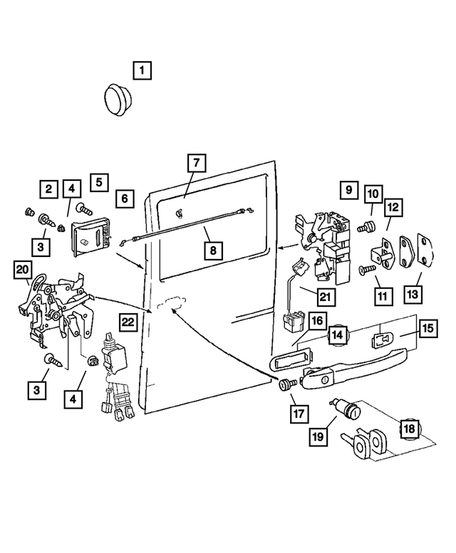 5131977AA - : Side Cargo Door Lock, Right for Mopar Image