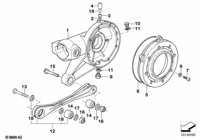 33111454606 - Rear Axle, Rear-Wheel Drive, Suspension: O-Ring -  for BMW-Motorrad Image