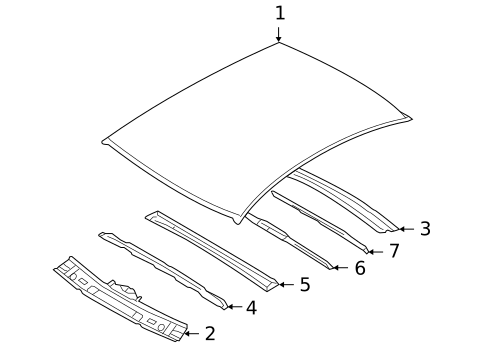 Roof & Components for 2012 Hyundai Genesis #0