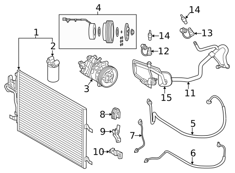 Condenser, Compressor & Lines for 2017 Volvo S60 Cross Country #0