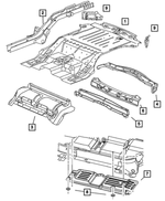 55396322AO - Body Sheet Metal Except Doors: Floor Pan for Jeep: Grand Cherokee Image