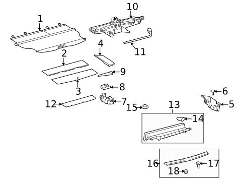 Interior Trim - Rear Body for 2010 Toyota Highlander #0