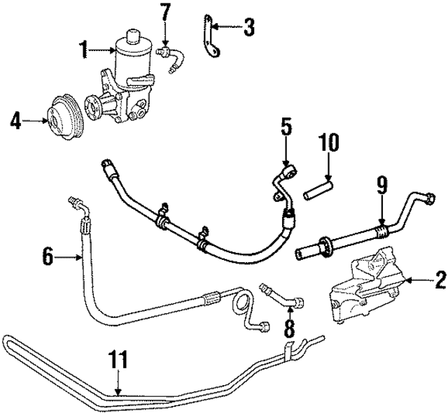 124460168080 - Steering: Power Steering Pump for Mercedes-Benz Image