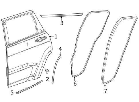 Door & Components for 2022 Jeep Grand Cherokee L #0