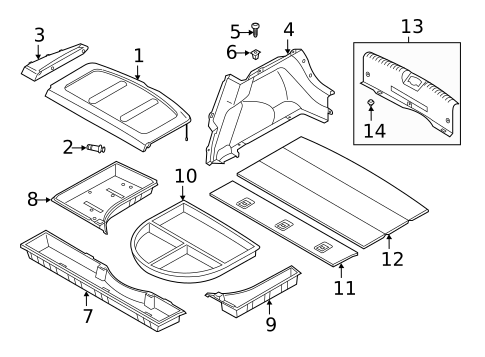 Interior Trim - Rear Body for 2011 Kia Forte #1