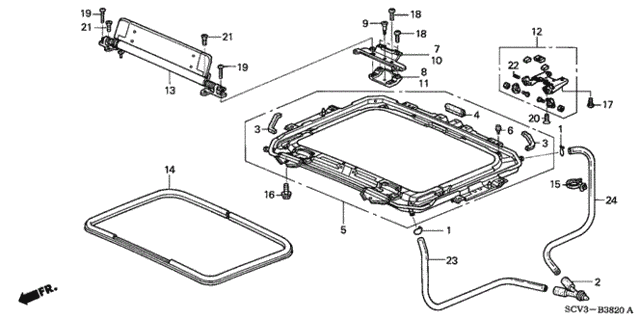 Roof Hatch Components for 2005 Honda Element #0
