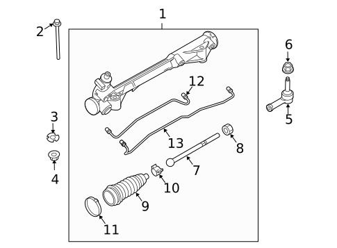 Steering Gear & Linkage for 2010 Ford Taurus #0