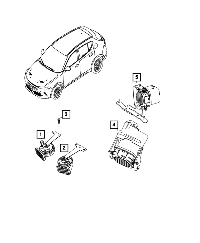 68616567AA - Electrical: Horn for Mopar Image