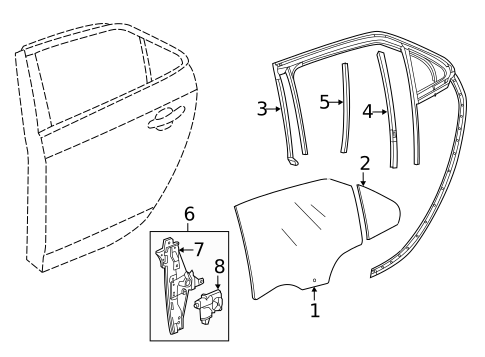 Rear Door for 2010 Saab 9-5 #0