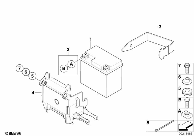 61217705913 - : Battery Hold Down for BMW-Motorrad Image