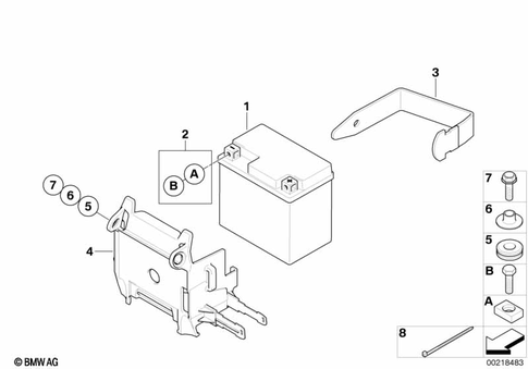 Battery with Bracket for 2008 BMW-Motorrad G 450 X #0