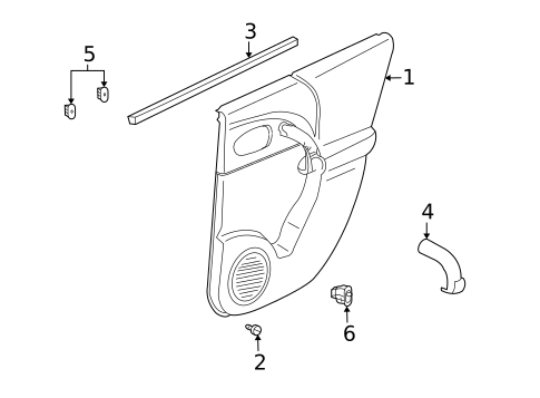 Interior Trim - Rear Door for 2007 Saturn Vue #0