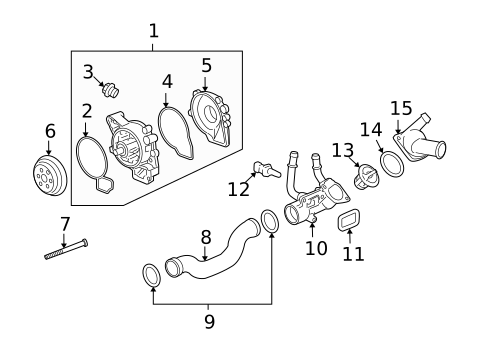 Water Pump & Related Components for 2008 Saturn Sky #0