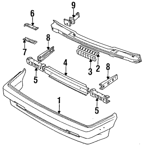 Front Bumper for 1985 Chevrolet Spectrum #0