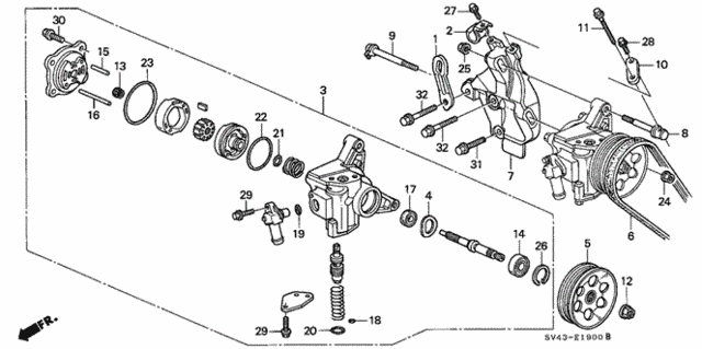 P.S. Pump - Bracket for 1995 Honda Accord #0