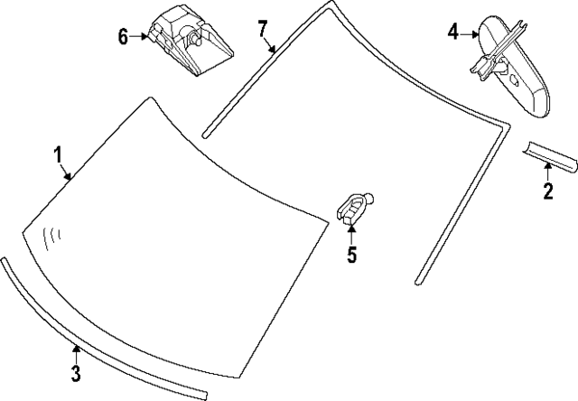 727009BU0A - : Windshield for Nissan: Frontier Image