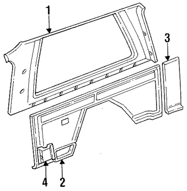 L784JS8 - Body: Upper Quarter Trim for Mopar Image
