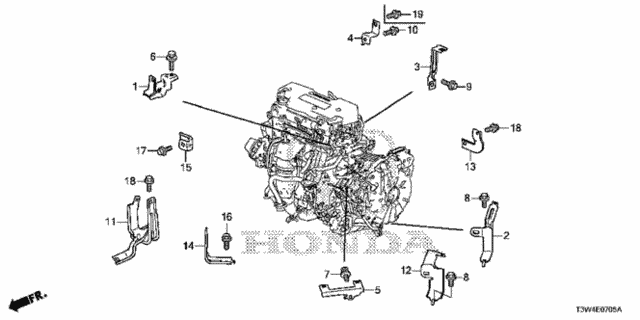 Engine Wire Harness Stay for 2015 Honda Accord #0