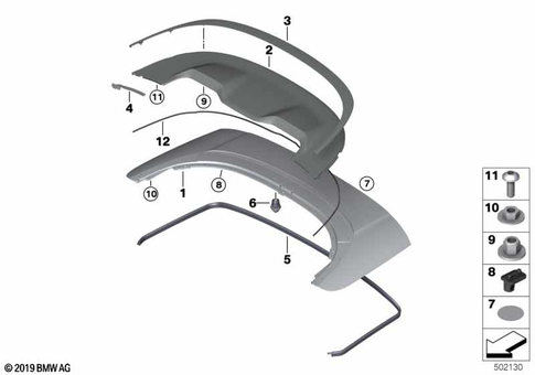 Folding Top Compartment Lid for 2022 BMW M8 #0