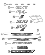 68197930AA - Exterior Ornamentation: Hood Molding for Mopar Image