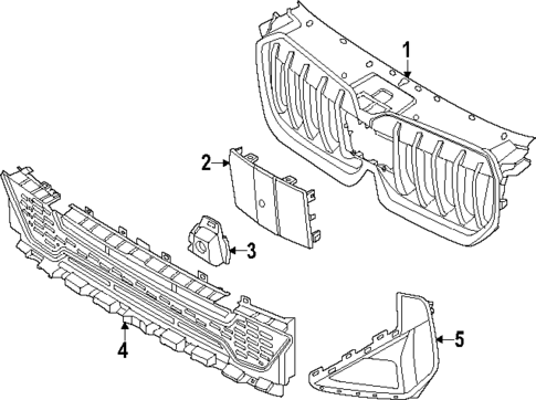 Grille & Components for 2024 BMW X1 #1