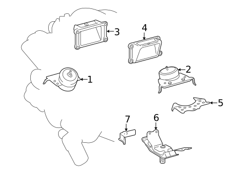 Engine & Trans Mounting for 2019 Lexus LX570 #0