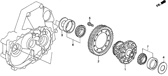MT Differential Gear for 1997 Acura CL #0