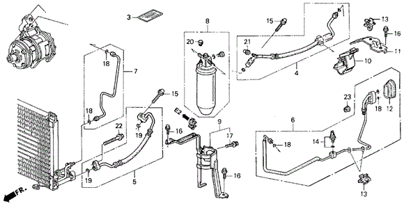 A/C Hoses - Pipes for 1992 Acura Vigor #0