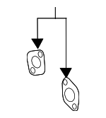287513S100 - : Exhaust Pipe To Manifold Gasket for Genesis: G70, G80, G90 | Hyundai: Azera, Elantra, Elantra GT, Equus, Genesis, Genesis Coupe, Palisade, Santa Cruz, Santa Fe, Santa Fe Sport, Santa Fe XL, Sonata, Tucson, Veracruz Image