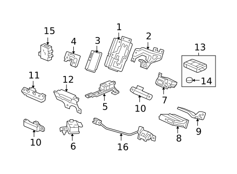Keyless Entry Components for 2011 Acura TL #0