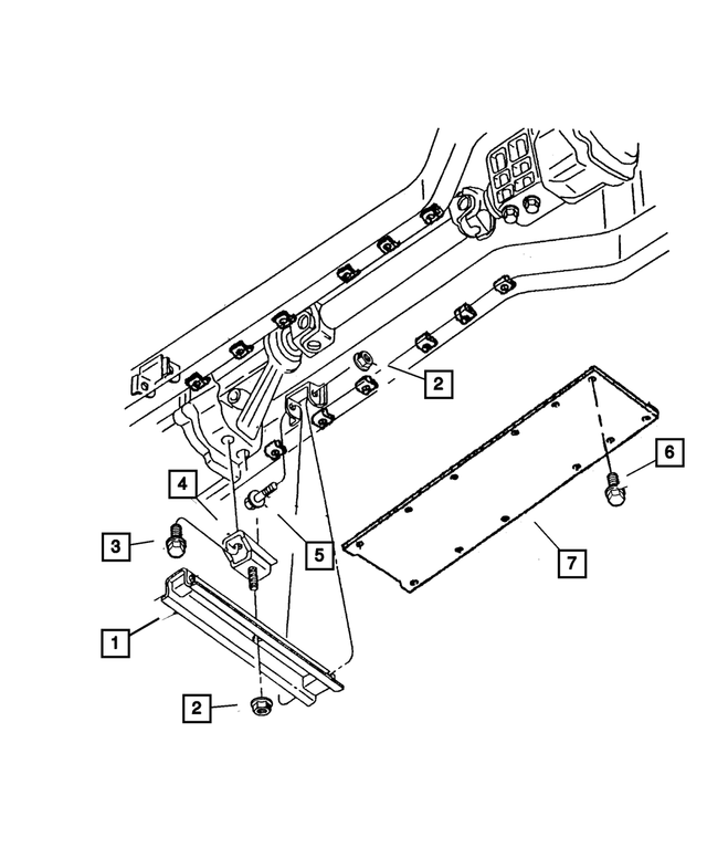 4763813 - Manual Transmission 6 Speed: Transmission Crossmember for Mopar Image
